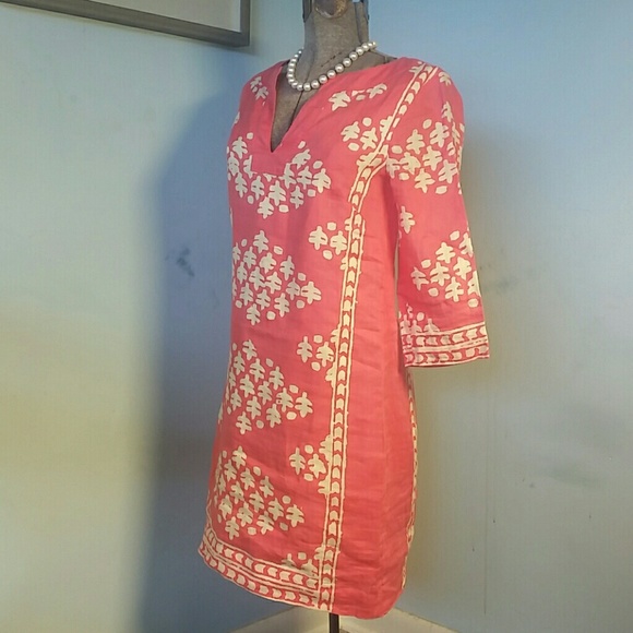 J. Crew Java Print Linen Tunic Dress - Picture 3 of 8